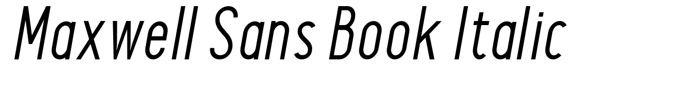 Maxwell Sans Book Italic
